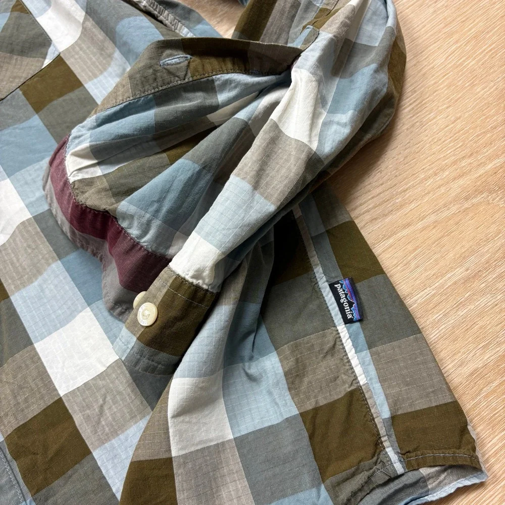 Patagonia Plaid Western Long Sleeve Button Up Shirt Men's Large‎ - Picture 2 of 4